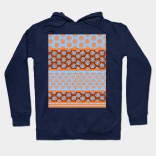 Japanese Geometric Classic Motif Patchwork Pattern Orange Hoodie